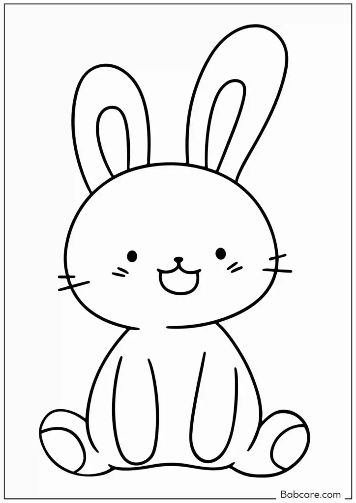 cute rabbit coloring page
