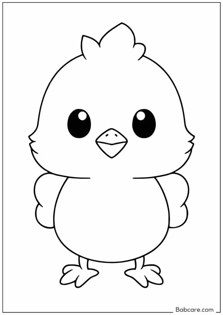 Cute Little Chick Coloring Sheet