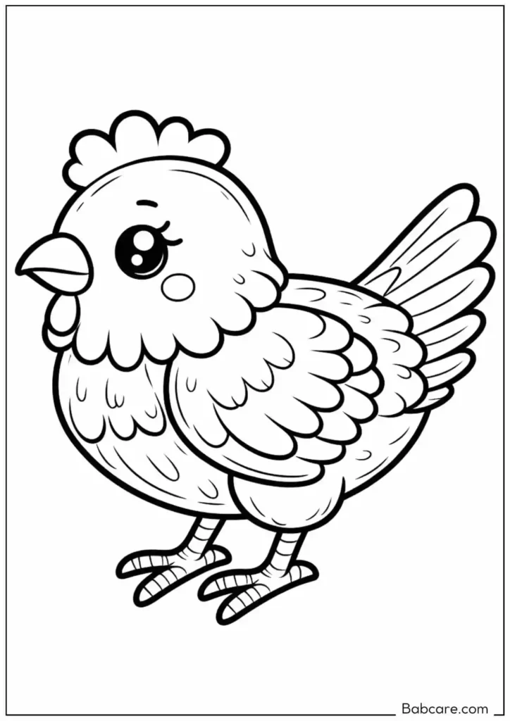 Cute Little Chick Coloring Page