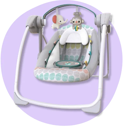Bright Starts Portable Automatic 6-Speed Baby Swing