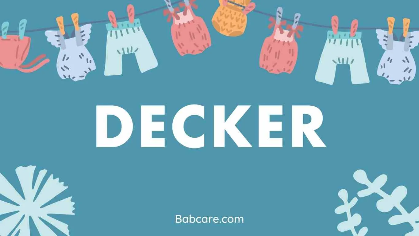 Decker Name Meaning