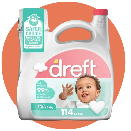 Dreft Stage 2 Active Baby Liquid Laundry Detergent